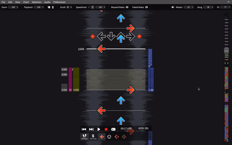 Edit timing event