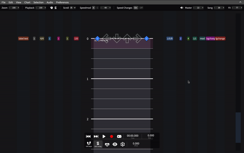 Hiding and rearranging timing tracks